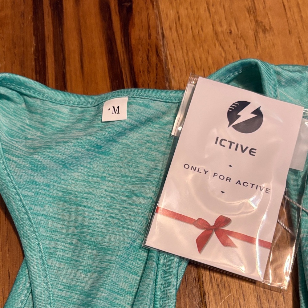 Aqua Racerback Tank Top - Picture 2 of 3
